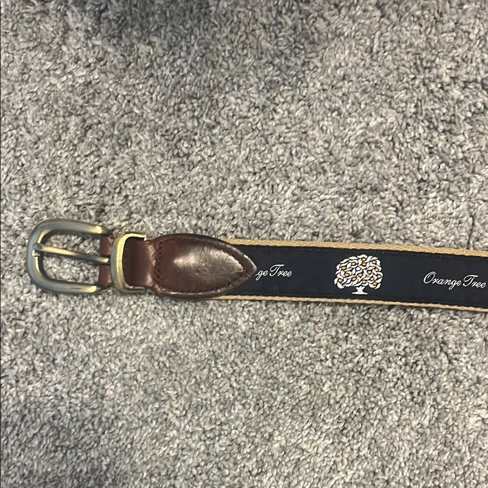 Orange Tree Leather and Canvas Belt
